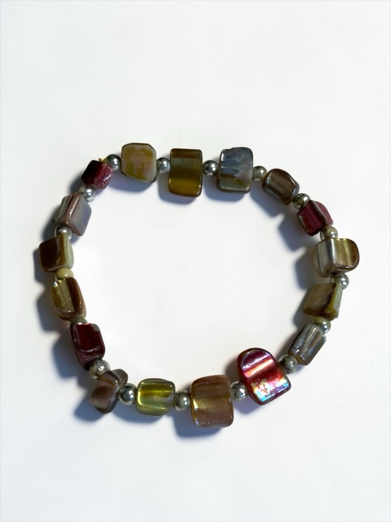 5 For $20 Multi Color Mother Of Pearl Beaded Stretch Bracelet Cc Z